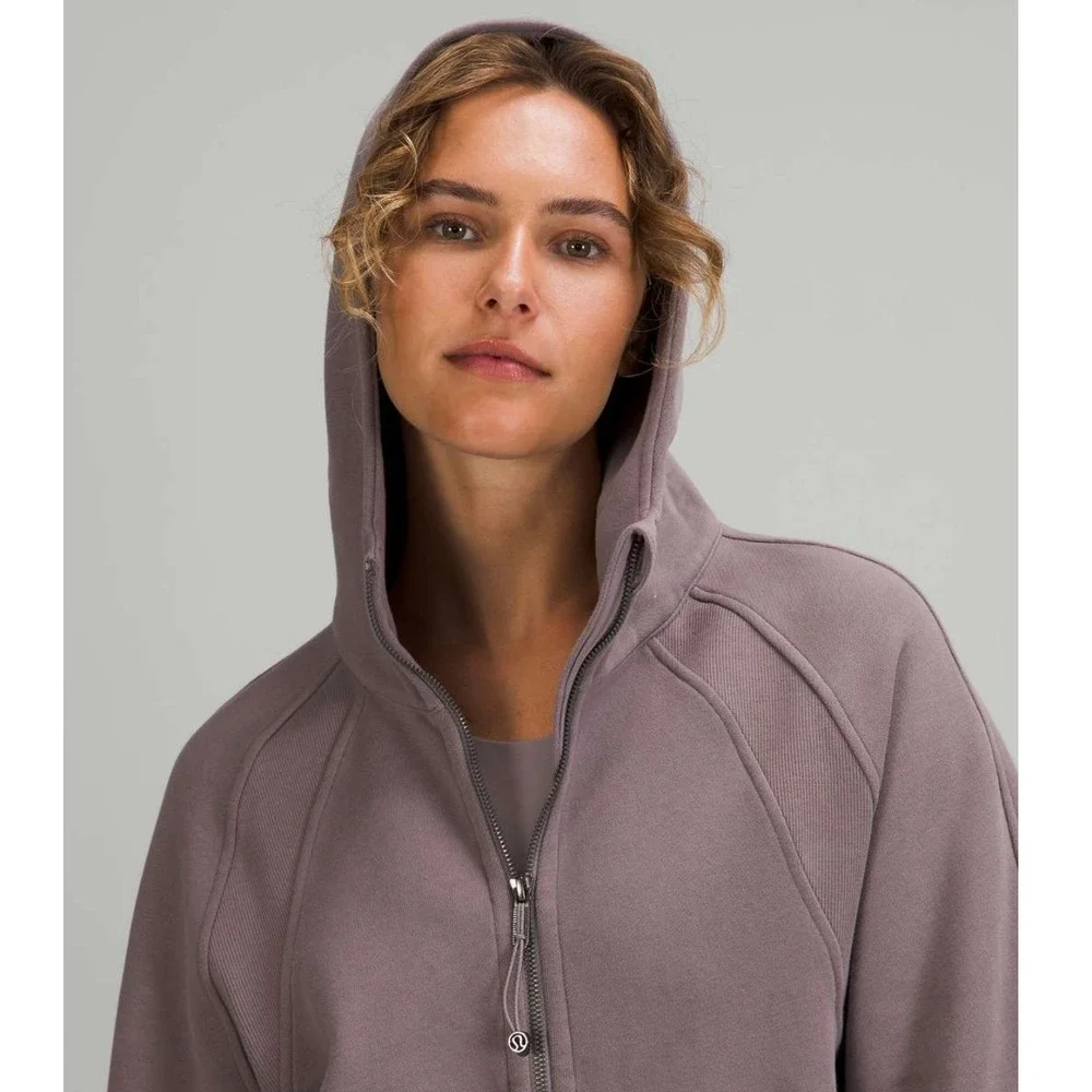 Lululemon Scuba Oversized Full Zip Hoodie Lunar Rock Medium Large Athleisure